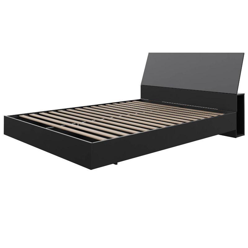 Avenue Platform Bed and Headboard Black - Nexera