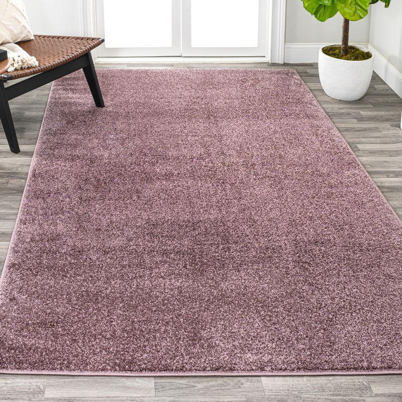 8'x10' Haze Solid Low-Pile, Light Purple - JONATHAN Y