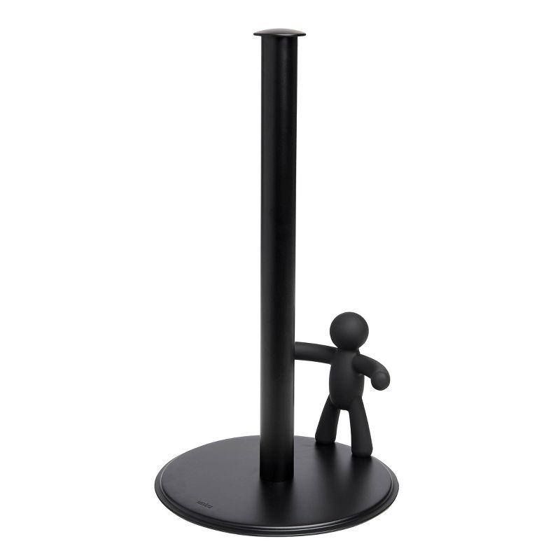 Buddy Black Metal Freestanding Paper Towel Holder