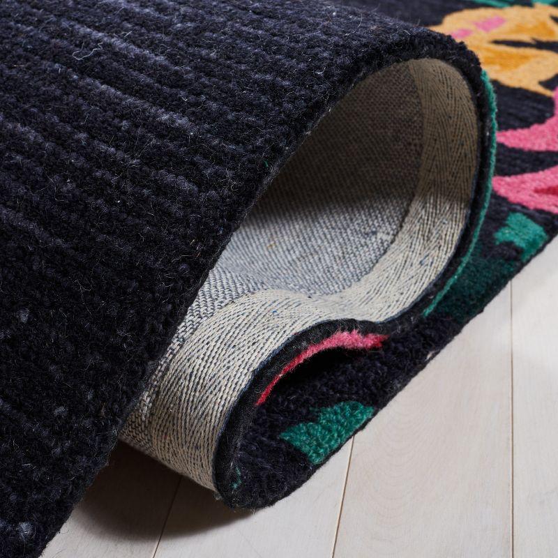 Jardin JAR157 Hand Tufted Area Rug - Black/Pink - 5'x8' - Safavieh