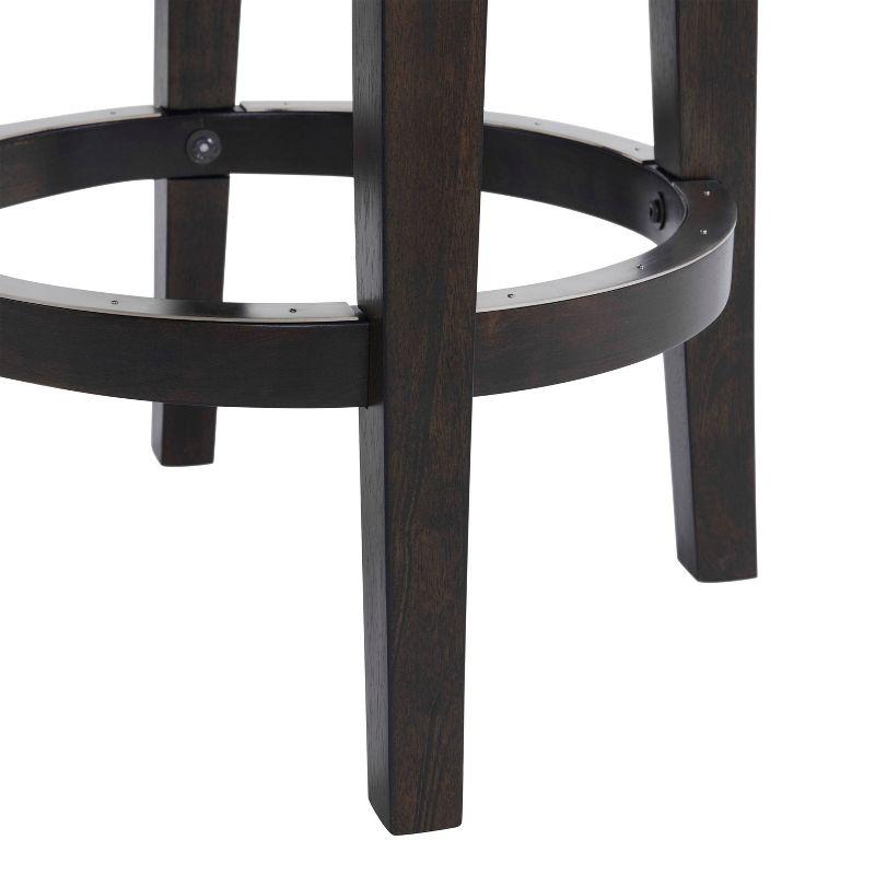 Clara Solid Rubber Wood Swivel Counter And Bar Stool