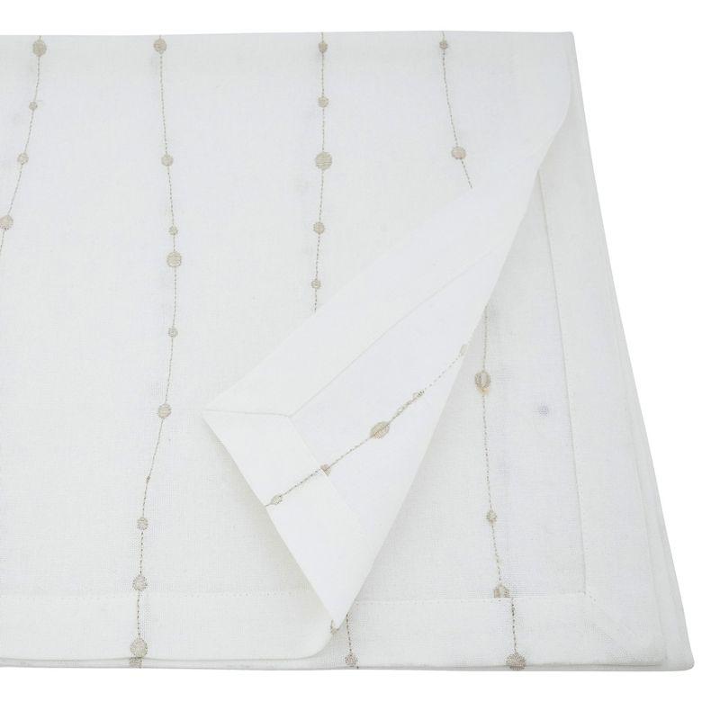 Saro Lifestyle Embroidered Design Cotton Table Runner