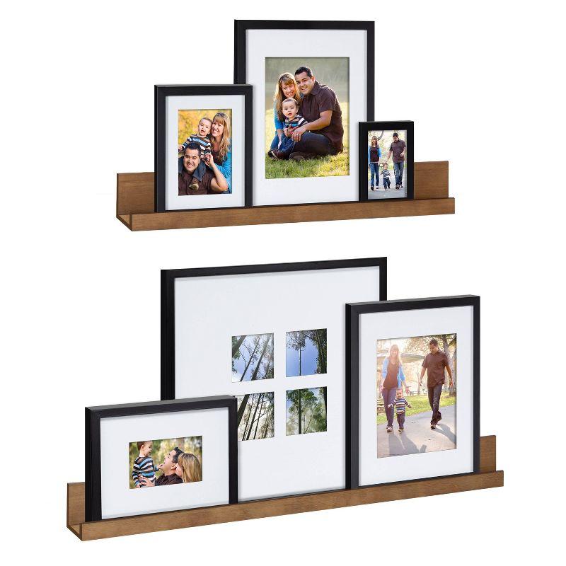 Multicolor Classic Manufactured Wood Wall Shelves & Frame Set