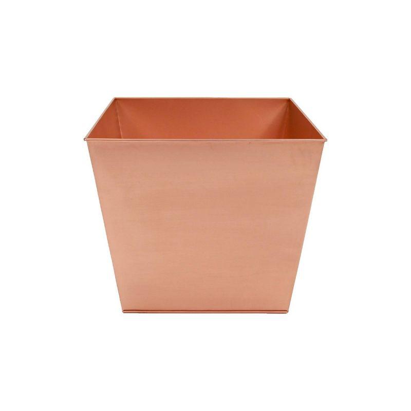 18" Square Copper Plated Galvanized Steel Flower Box