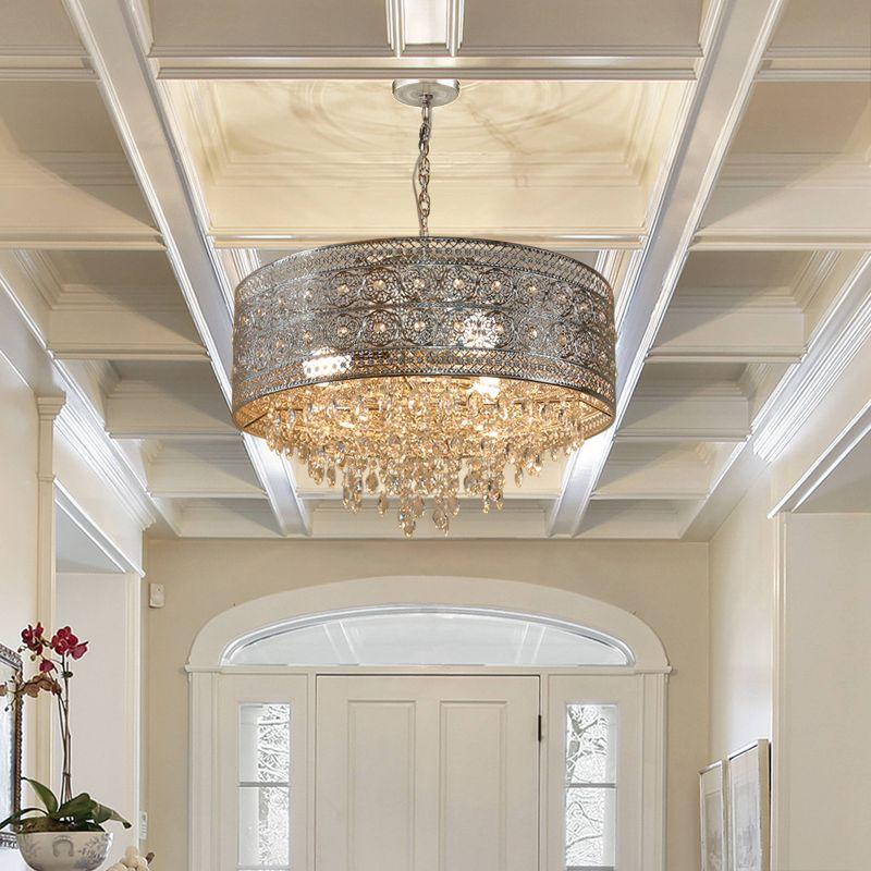 24&#34; Brielle Crystal Chandelier Polished Nickel - River of Goods