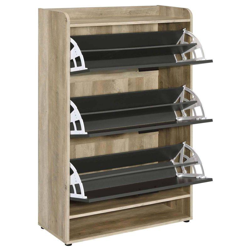 Coaster Denia 3 Tier Modern Wood Shoe Cabinet