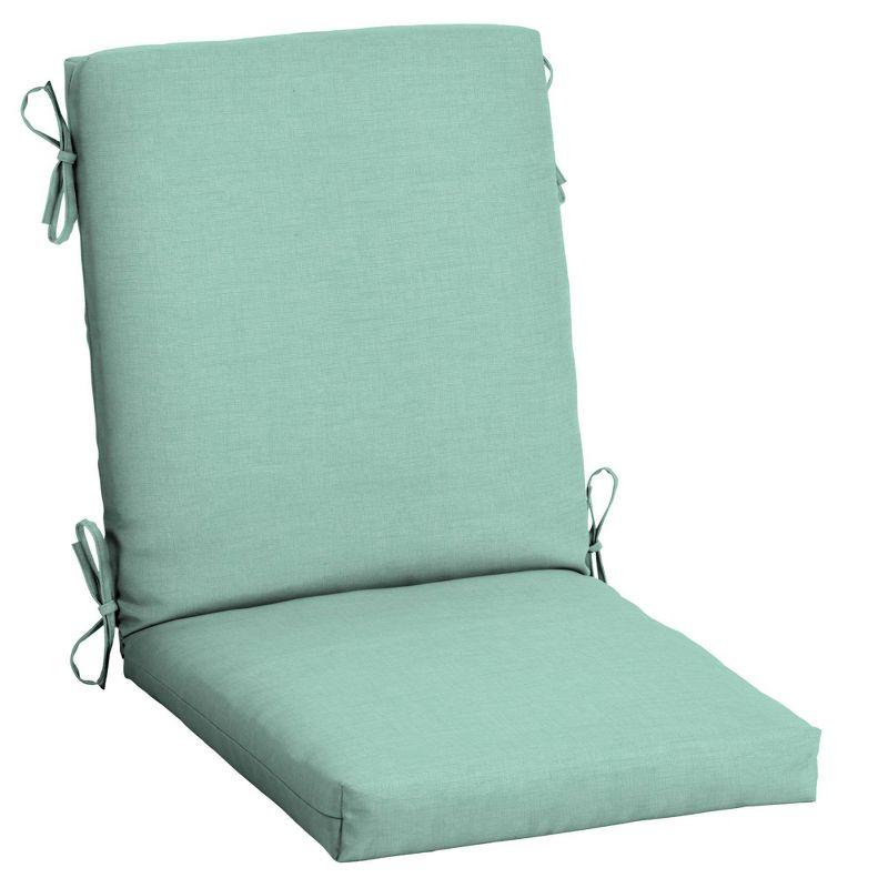 Arden 44"x20" Outdoor High Back Dining Chair Cushion Aqua Leala Texture: Fade & Water-Resistant, UV Protection