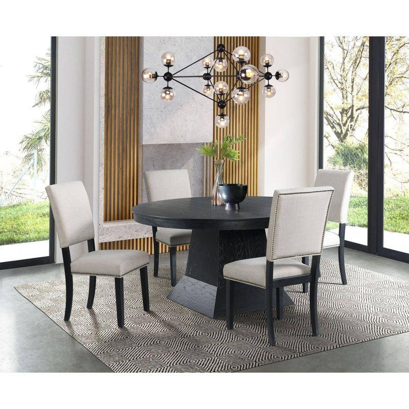 Laudine Solid Wood Side Chair in Taupe
