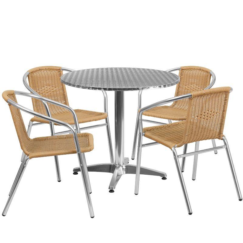 Flash Furniture Lila Round 5 Piece Dining Set