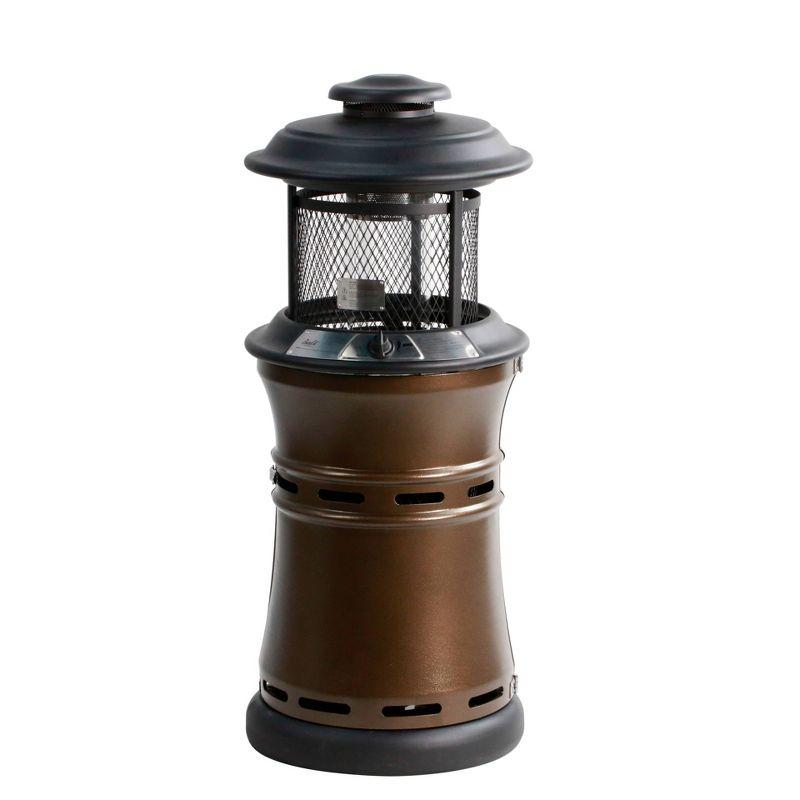 Heatmaxx 36000 BTU Gas Floor Standing Dancing Flame Outdoor Patio Portable Heater Bronze