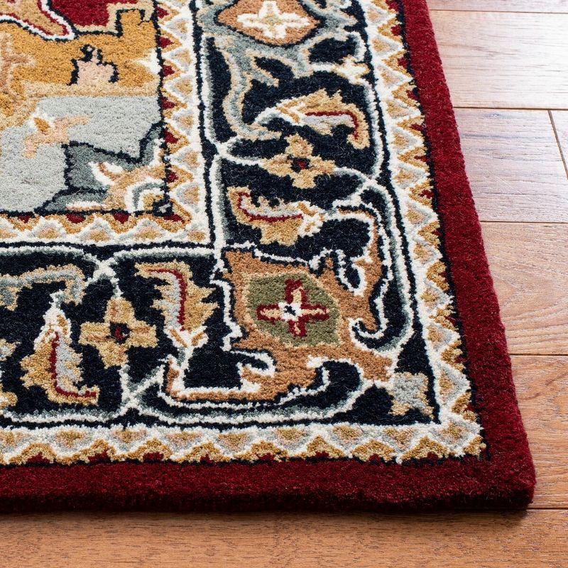 Heritage HG625 Handmade Area Rug - 5'x8' - Ivory/Red - Safavieh