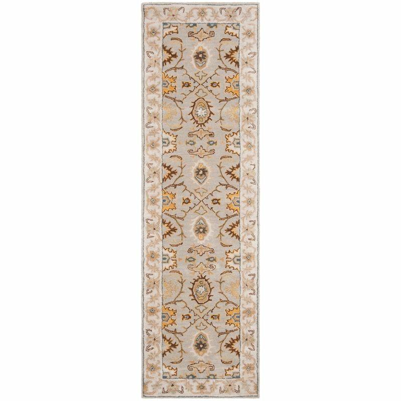 Heritage HG734 Handmade Runner Rug - 2'3"x12' - Light Grey/Grey - Safavieh