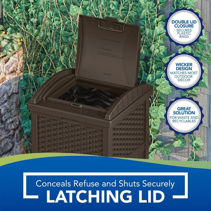Suncast Suncast 33 Gallon Manual Lift Trash Hideaway Container