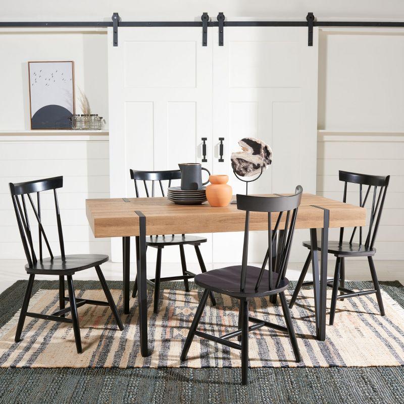 Friar Dining Chair (Set of 2) - DCH1401 - Black - Safavieh