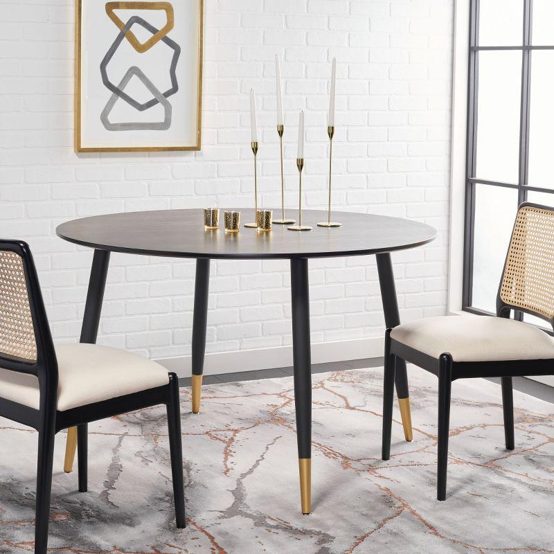Kamala Round Dining Table - DTB5807A - Black/Gold - Safavieh