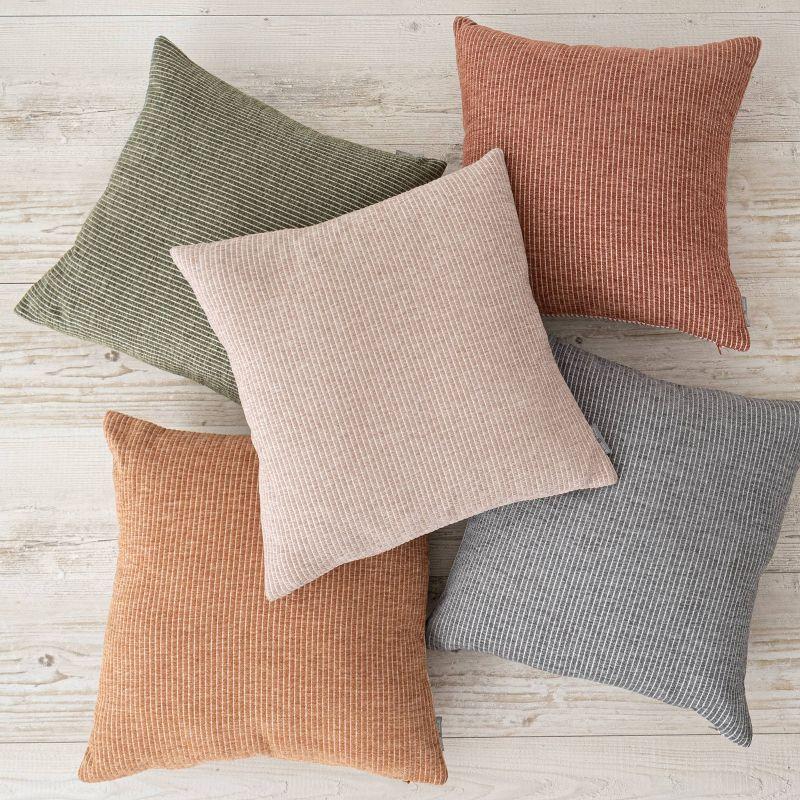 EverGrace Elsa Reversible Pinstripes Striped Reversible Throw Pillow