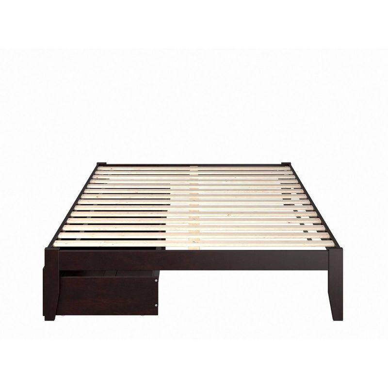 Espresso Colorado Queen Bed with Dual Storage Drawers