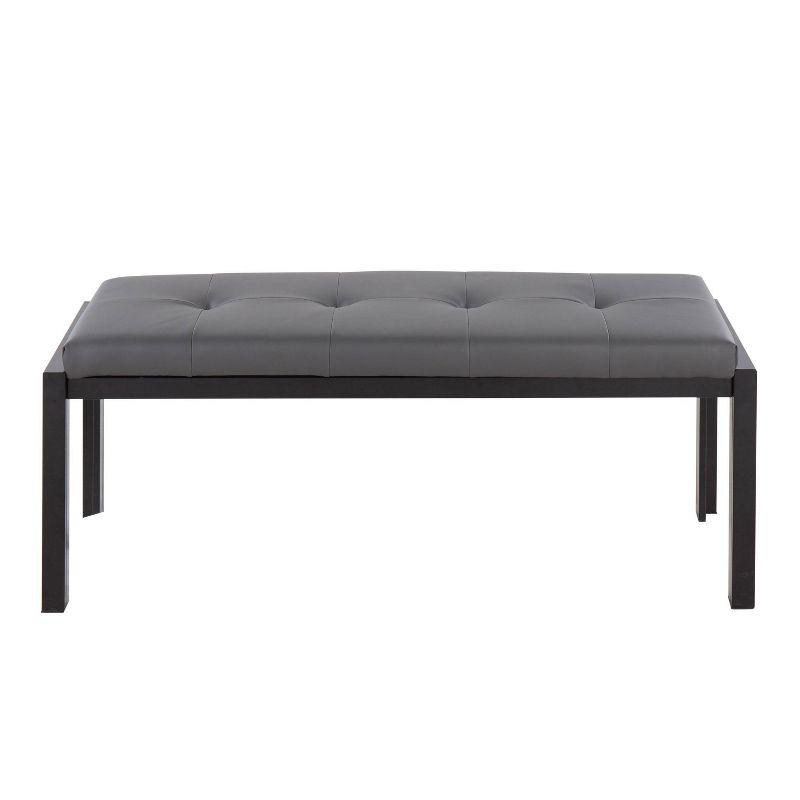 46" Fuji PU Leather/Metal Bench - LumiSource