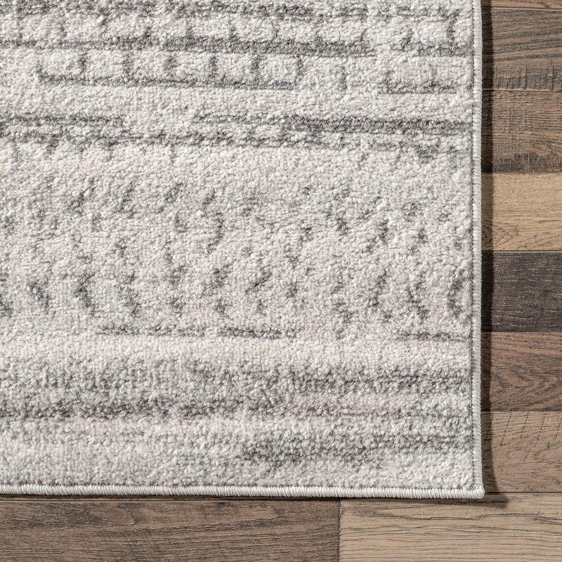 Nuloom Nova Striped 4x6 Indoor Area Rug for Living Room Bedroom Dining Room Kitchen, Grey/Off White