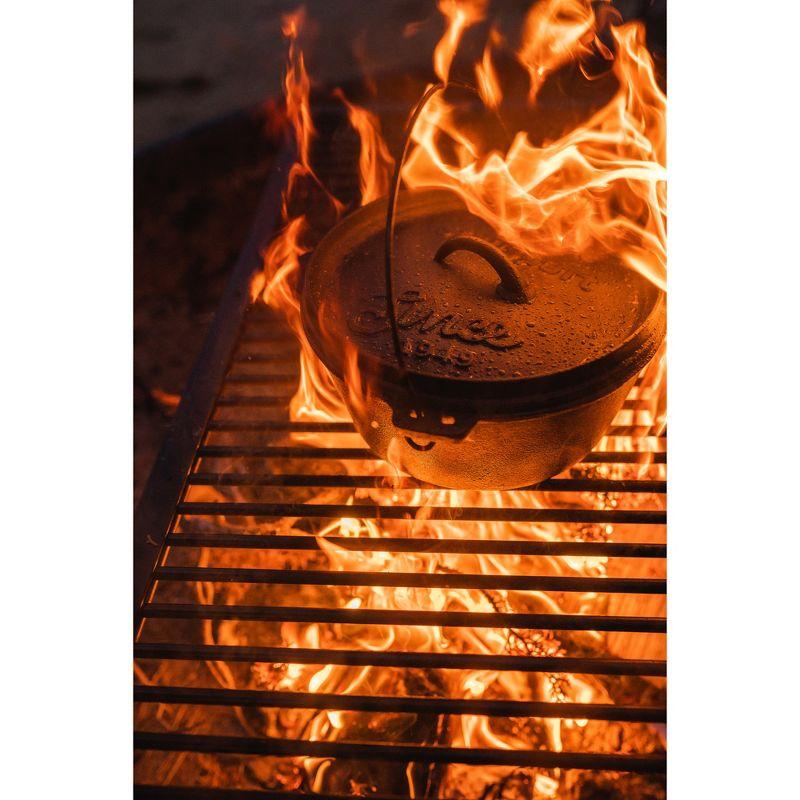 Stansport Preseasoned Cast Iron Flat Bottom Dutch Oven - 1 QT