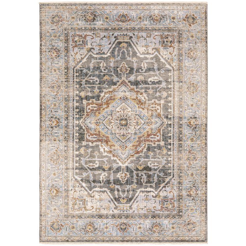 Oriental Weavers Maharaja 1803X Grey/ Blue Indoor Area Rug - 5'3" x 7'6"