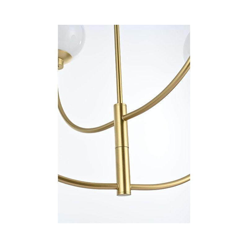 Elegant Lighting Nyomi 36-Inch Chrome Chandelier with Minimalist Look