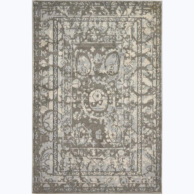 Unique Loom 6' 1 x 9' 0 Gray La Jolla Vintage Area Rug