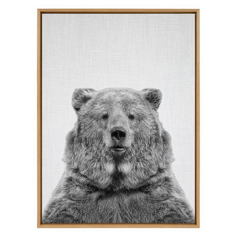 Kate & Laurel All Things Decor 31.5"x41.5" Sylvie Bear European Framed Wall Art by Simon Te of Tai Prints