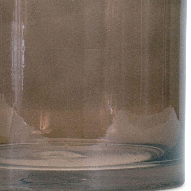 HomeRoots 6" Brown Cylinder Glass Table Vase