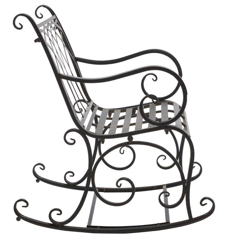 Medrano Rocking Chair Indoor/Outdoor - PAT5030 - Black Rust - Safavieh