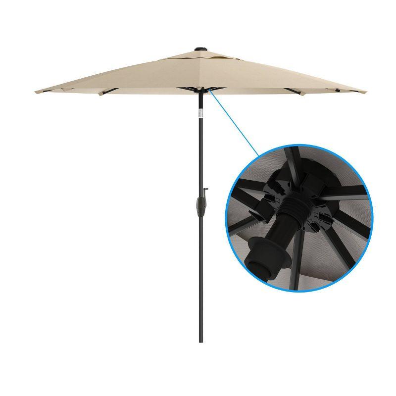 Tan 9' Outdoor Patio Umbrella with Rib Replacement Technology