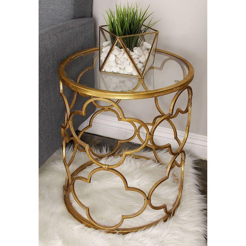 20" Contemporary Metal Accent Table Gold - Olivia & May