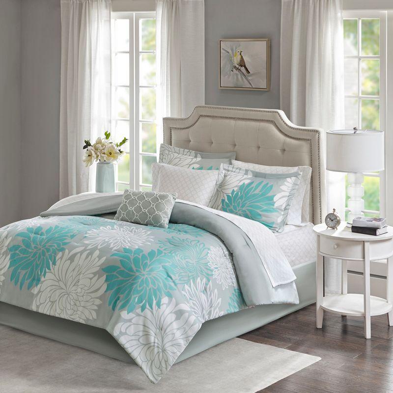 Maible Floral Comforter Set with Cotton Bed Sheets