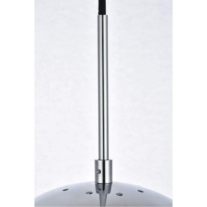 Elegant Lighting Eclipse 1 Light Chrome Pendant With Clear Glass