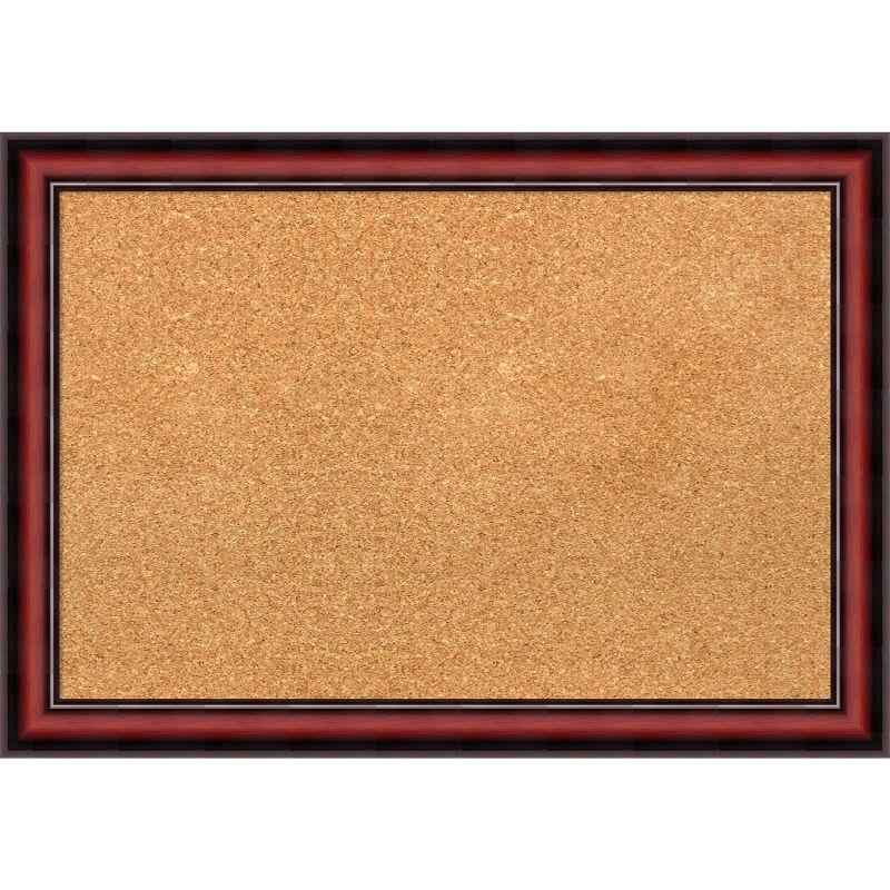 Rubino Cherry Scoop Wood Framed Rectangular Corkboard