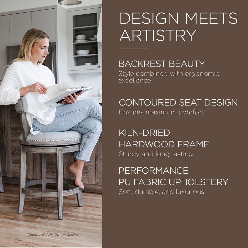 Maven Lane Maven Lane Alexander Stool with Fabric Upholstery