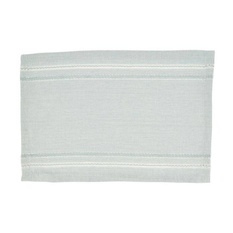 Blue-Grey Stripe Cotton Placemat Set of 4