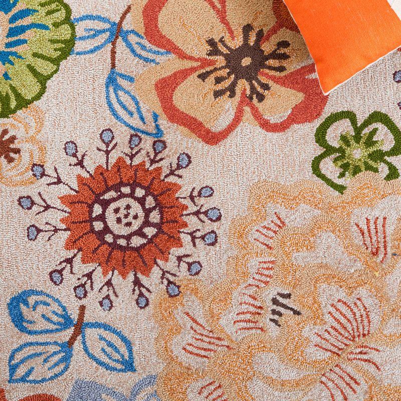 Four Seasons FRS467 Hand Hooked Area Rug - Beige/Red - 4'x6' - Safavieh.
