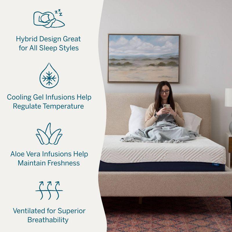 Lucid Comfort 10” Gel and Aloe Vera Memory Foam Hybrid Mattress