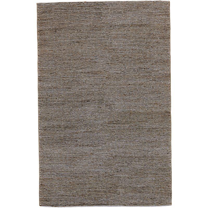 Durham Smoke Gray Handwoven Jute-Cotton 8' x 10' Area Rug