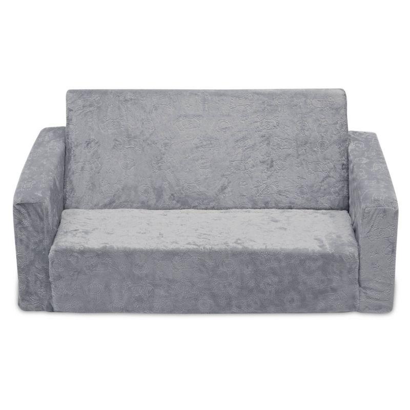Serta Perfect Sleeper Extra Wide Comfy 2-in-1 Convertible Sofa to Lounger - Gray