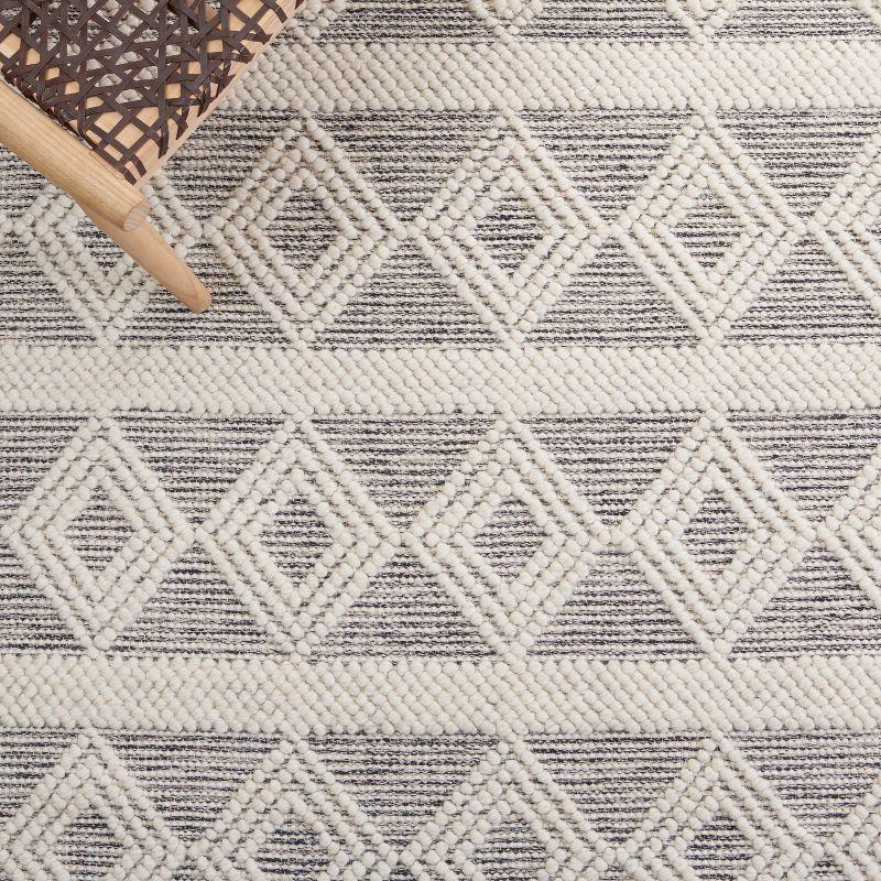 Natura NAT307 Power Loomed Area Rug - Ivory/Black - 4'x6' - Safavieh.