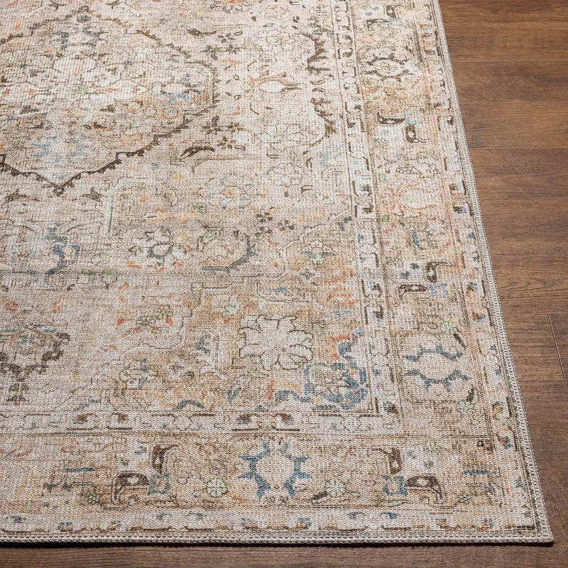Mark & Day Goose Lake 6'7"x9' Rectangle Washable Woven Indoor Area Rugs Taupe: Stain-Resistant, Traditional, Indoor Use