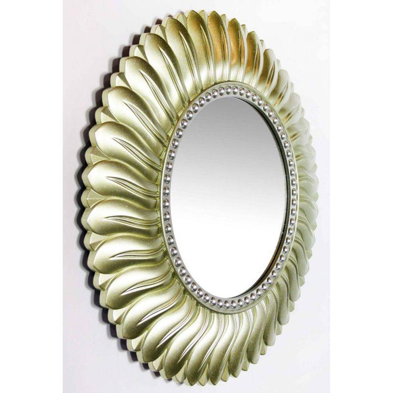 Marseille 21.5" Round Silver and Gold Wall Mirror