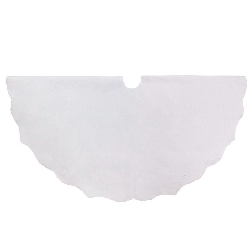 Northlight Scalloped Edge Christmas Tree Skirt - 38" - White