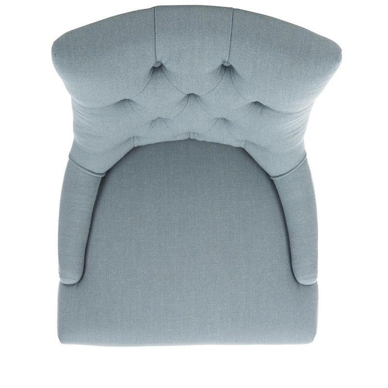 Abby 19''H Tufted Side Chairs (Set Of 2)  Silver Nail Heads - Sky Blue - Safavieh