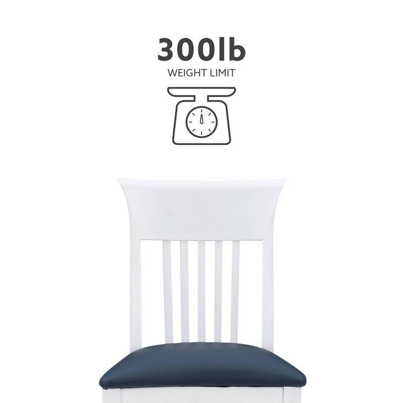 Michalyn Polyurethane Slat Back Side Chair in White