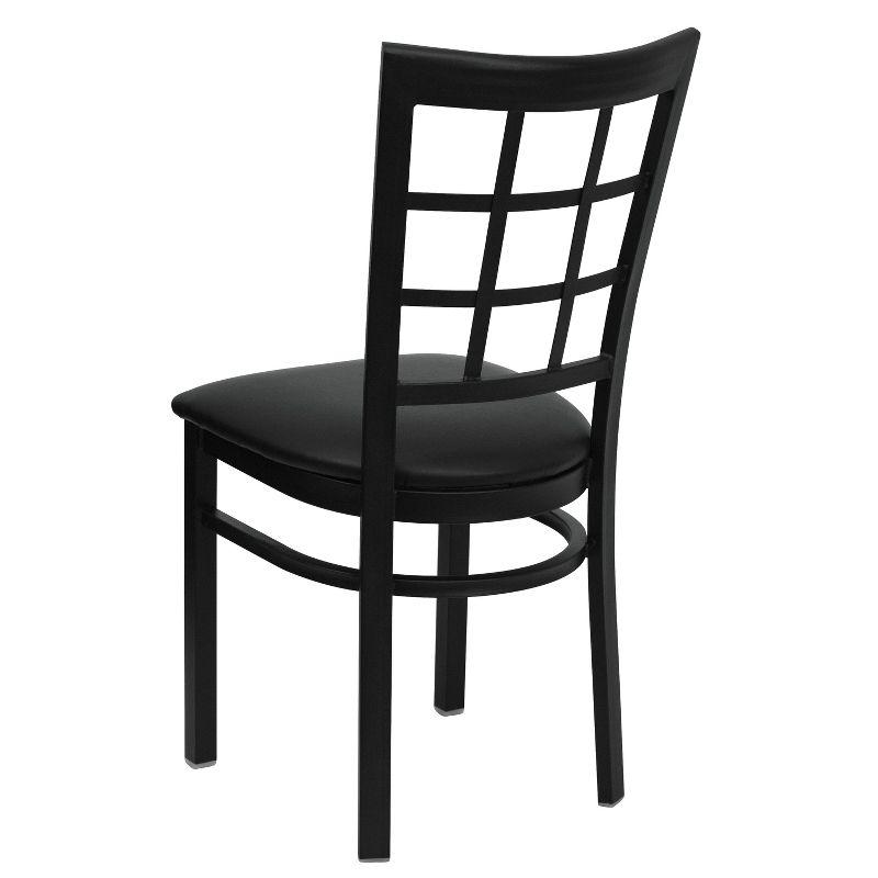 Flash Furniture Black Window Back Metal Restaurant Chair