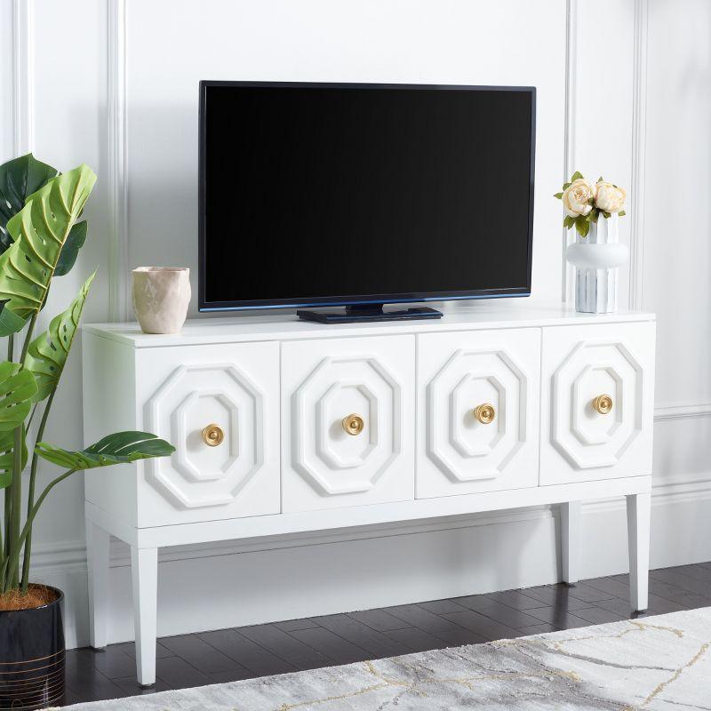 Riya 3 Door 2 Shelf Sideboard - White - Safavieh