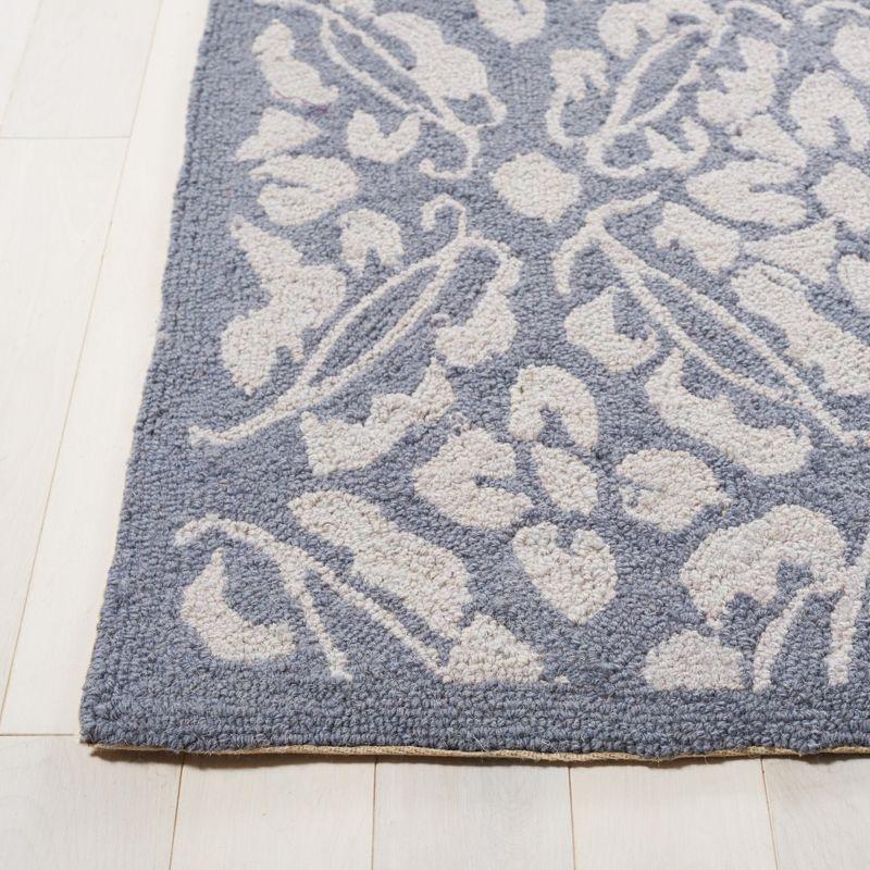 Chelsea Blue Hand-Knotted Wool Runner Rug